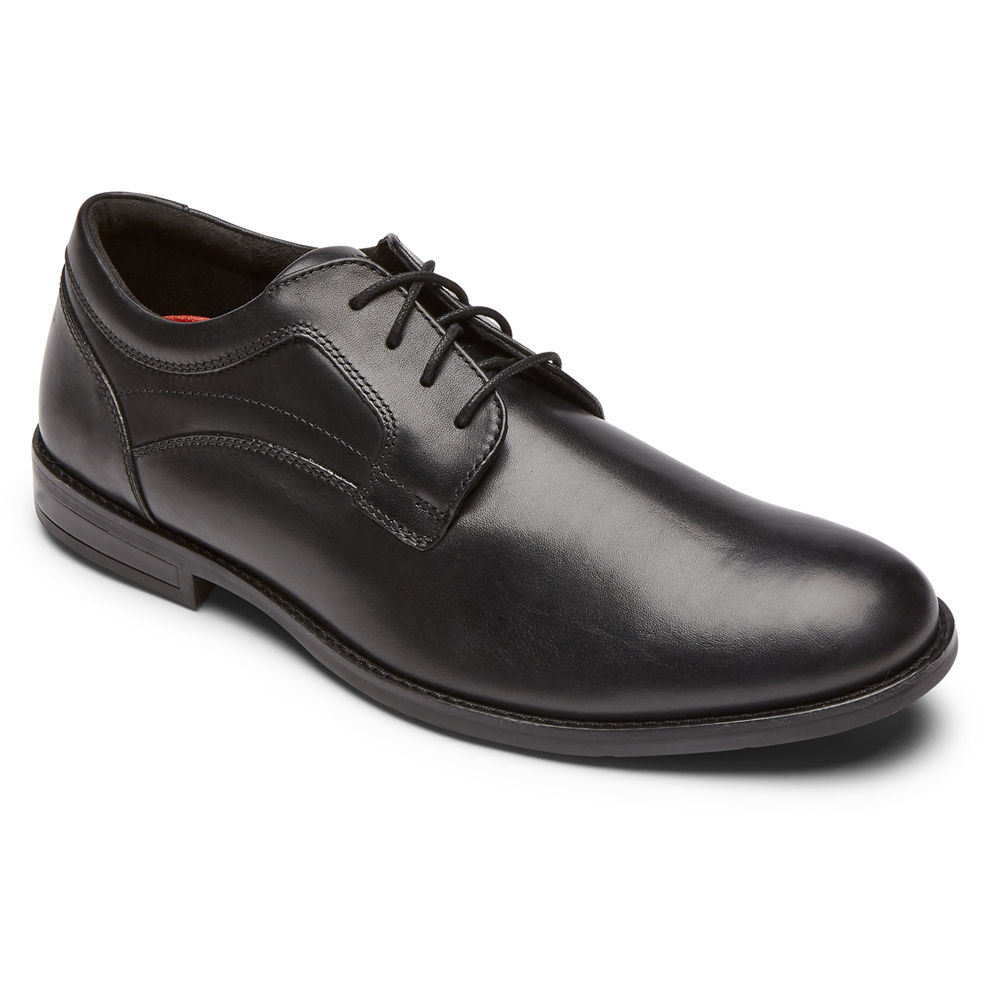 Rockport Mens Mykel Plain Toe - Oxfords Black - JXL753612